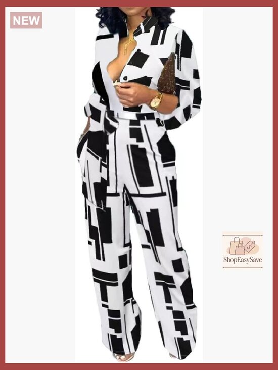 Pants - Women V-Neck Long Sleeve Jumpsuit Casual Stretchy Party Romper with Pockets